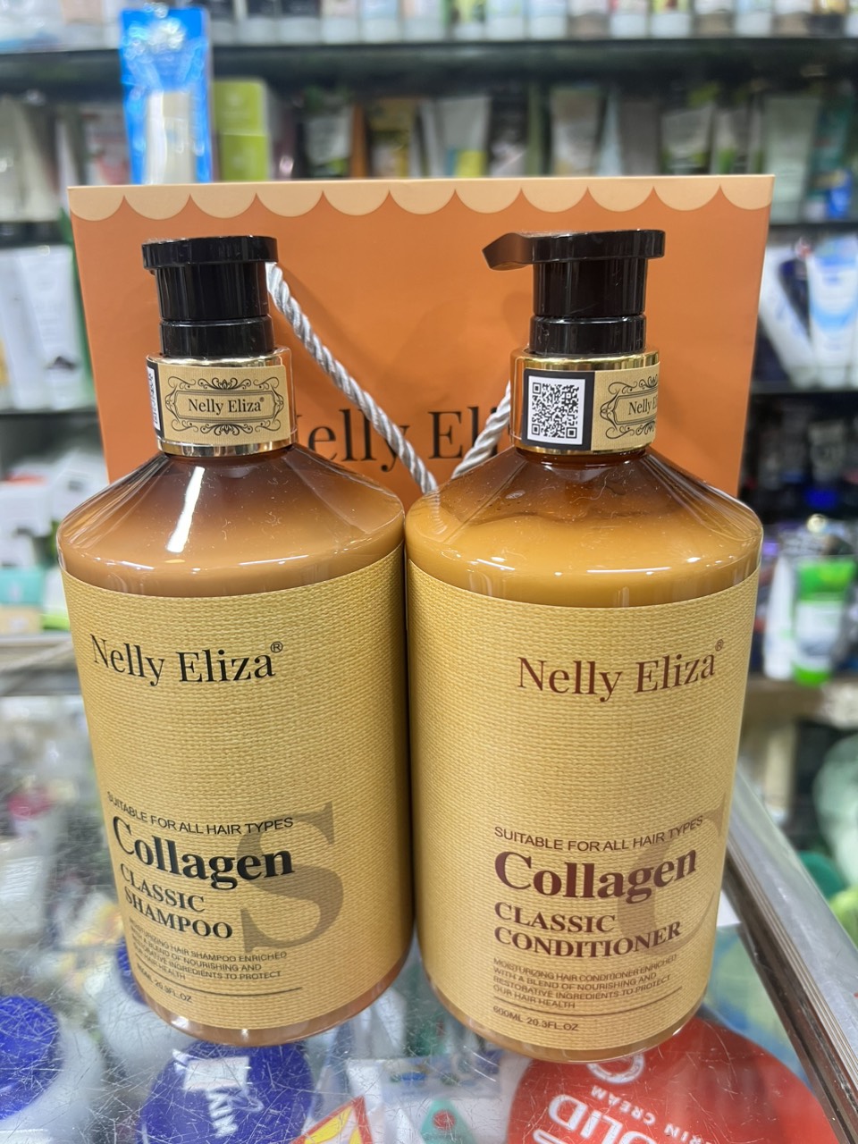 Cặp Dầu Gội Xả Mềm Mượt Collagen Nelly Eliza 1000ml x2