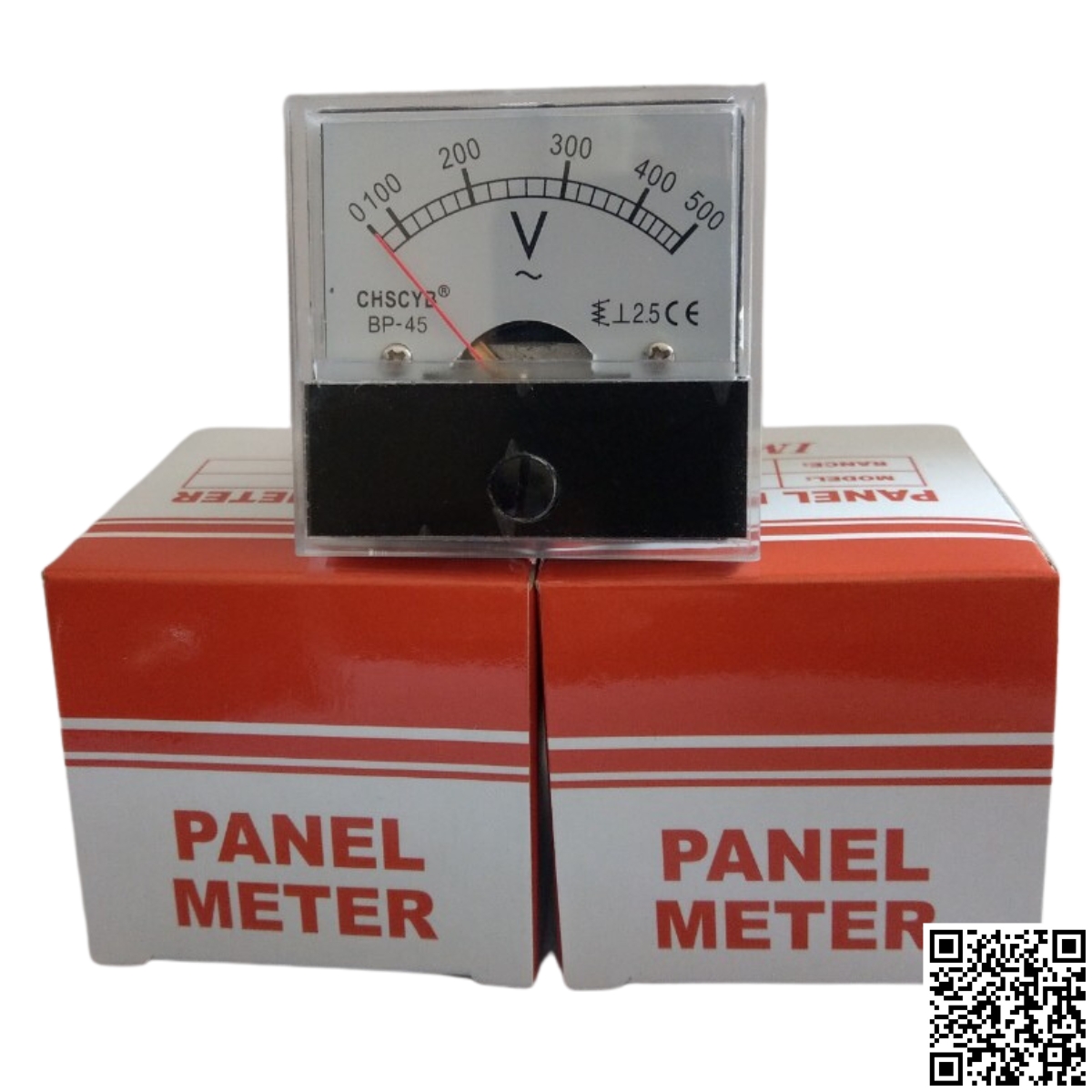Đồng hồ HP-45 size 45x45 đo điện áp dòng điện trực tiếp tiêu chuẩn Đài Loan dạng kim trên tủ điện máy ổn áp