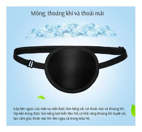 [Freeship Max] Bịt mắt nhược thị viễn thị bịt mắt cướp biển 3D màu đen [HI5 CARE]