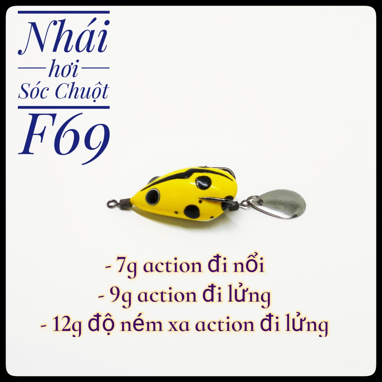 Mồi lure nhái hơi sóc chuột F69 mồi giả câu cá siêu nhạy mồi câu cá lóc mồi câu lure  nhái giả câu c