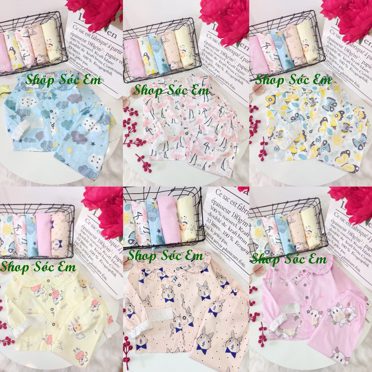 Pijama Dễ Thương CHo Bé Gái - ĐỒ BỘ BÉ GÁI