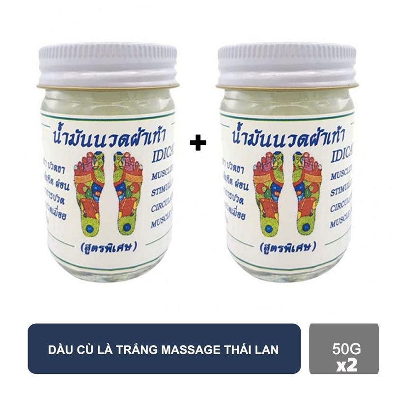 [Hcm]Combo 2 Dầu Cù Là Trắng Massage Bàn Chân Chống Đột Quỵ Giảm Cơn Đau Khớp Nhập Khẩu Thái Lan