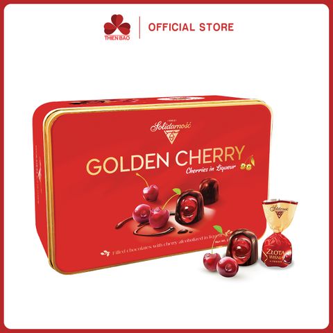 Socola nhân rượu chery solidarnosc with liqueur cherry GOLDEN CHERRY 365g hộp 32 viên