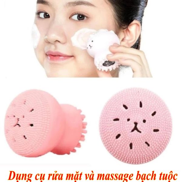 [Hcm]Rửa Mặt Bạch Tuột Rm01 Hàn Quốc Cao Cấp Cọ Siêu Sạch Êm Dịu Cho Da - Cọ Rửa Mặt Kiêm Massage Tẩy Tế Bào Chết Cực Hiệu Quả - Phù Hợp Với Mọi Loại Da