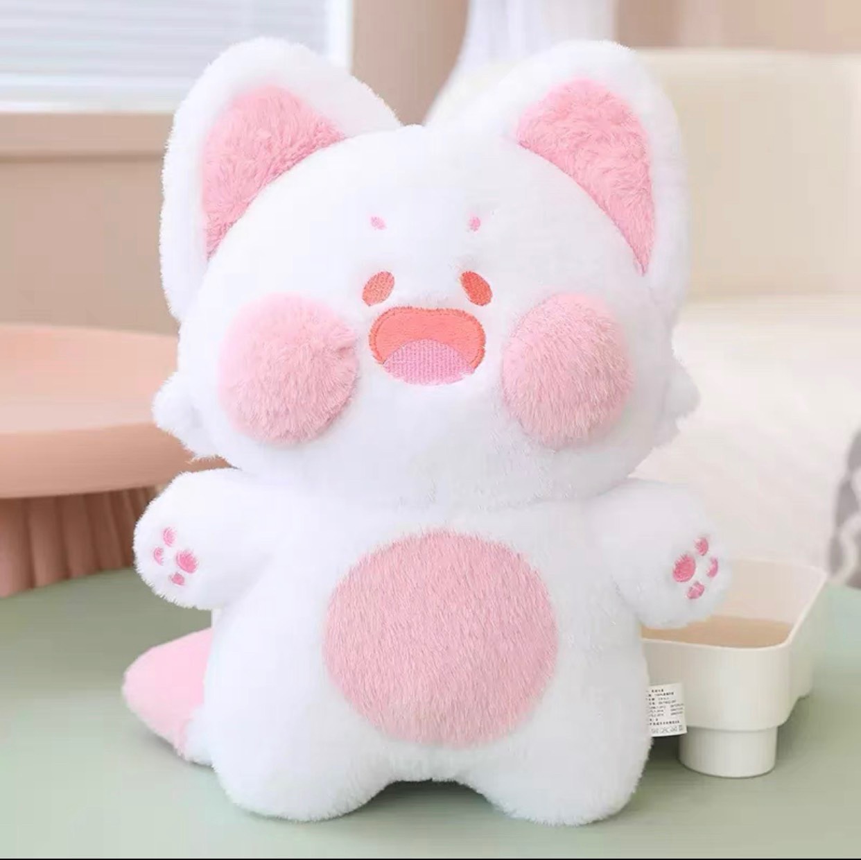 Gấu Mèo DuDu má phính Thú nhồi bông lông dài mềm mịn siêu dễ thương