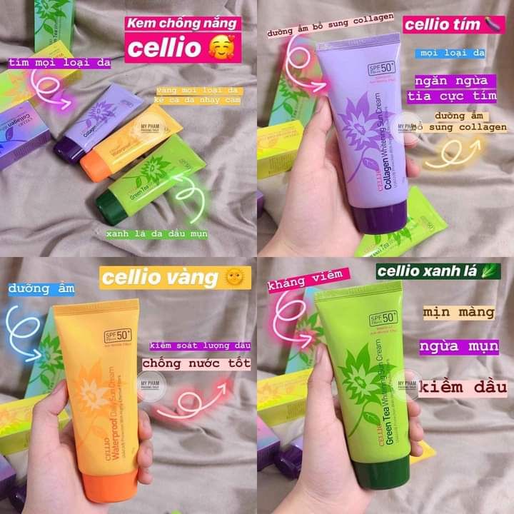 Kem Chống Nắng Cellio Hàn Có 3 Màu [ Noon Fashion]