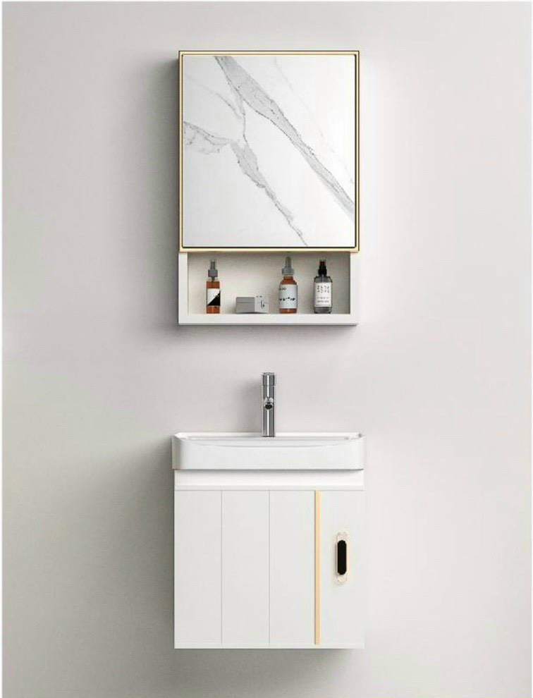 TỦ LAVABO TREO TƯỜNG COMBO TỦ KỆ LAVABO NHỎ GỌN TIỆN NGHI TU402..403. Tặng kèm xã lavabo dây cấp nướ