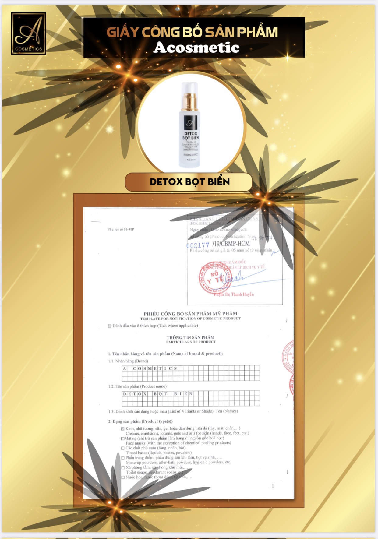 [HCM]DETOX BỌT BIỂN A COSMECTICS