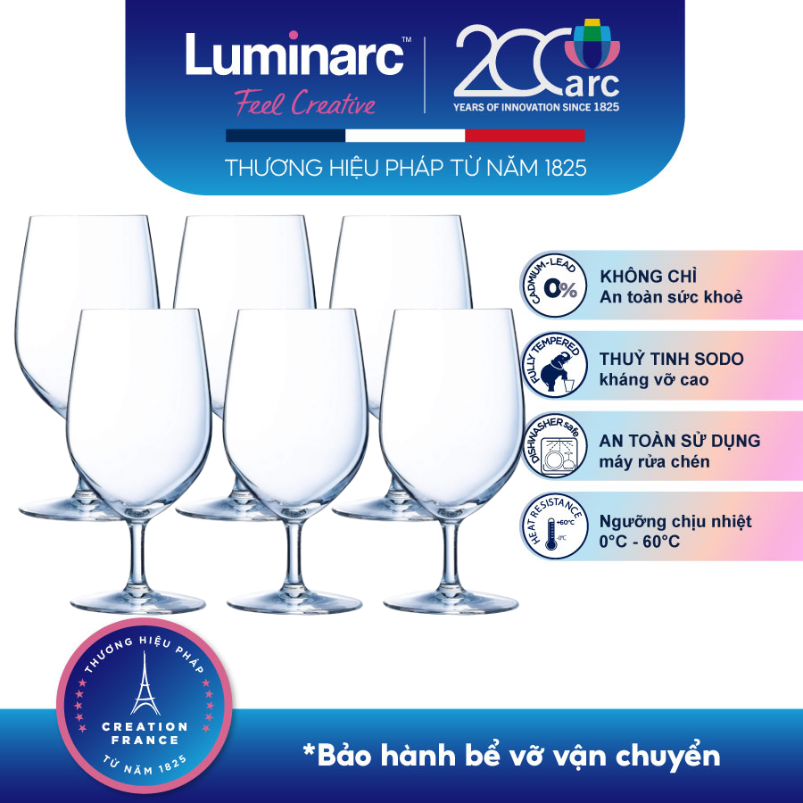Bộ 6 Ly TT Luminarc Maine Multi Purpose 450ml-LUMAV4224