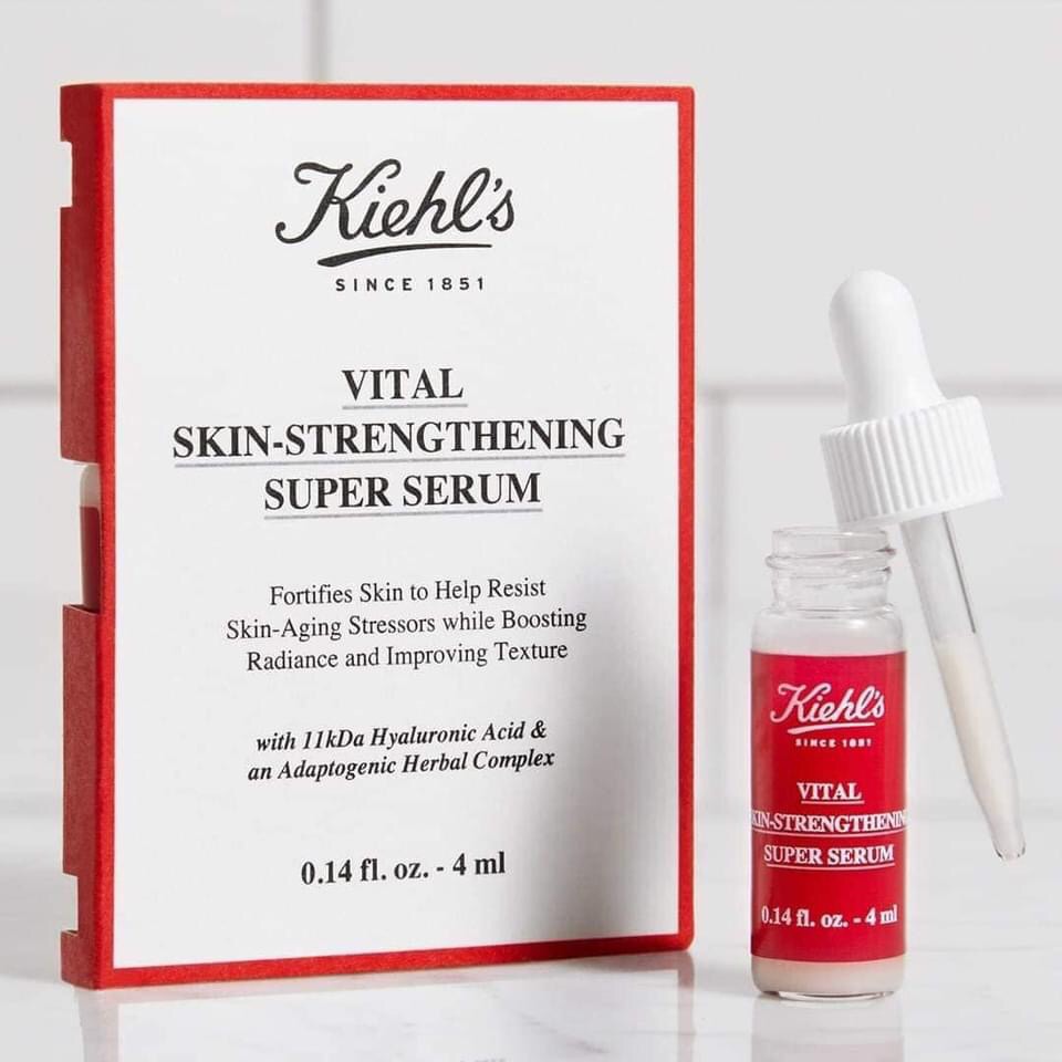 [Hcm]Siêu Serum Kiehls Vital Skin Strengthening Super Serum Mini 4Ml( Huyết Thanh Chống Lão Hóa)