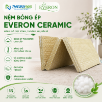 [Trả góp 0%] Nệm bông ép gấp 3 Everon Ceramic- Lớp chần gòn êm ái-Bảo hành 5 năm - Màu ngẫu nhiên.