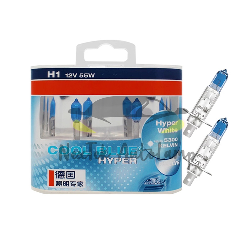 For OSRAM Cool Blue Hyper H1 H4 H7 H11 HB3 HB4 12V 5300K Đèn pha halogen ô tô trắng Đèn pha ban đầu