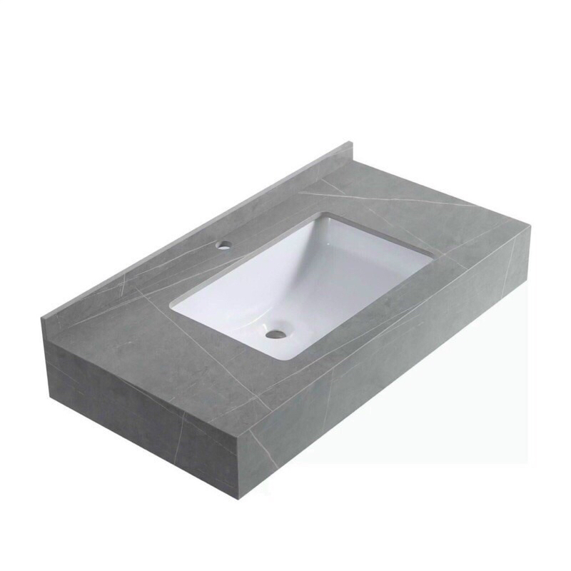 Bàn đá chậu âm (đá chống xước) Bàn lavabo và chậu âm chống xước hàng nhập khẩu kt 80x50cm