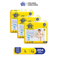 Combo 3 Tã dán UniDry Siêu khô thoáng gói Super Jumbo mới size M76/L68/XL62