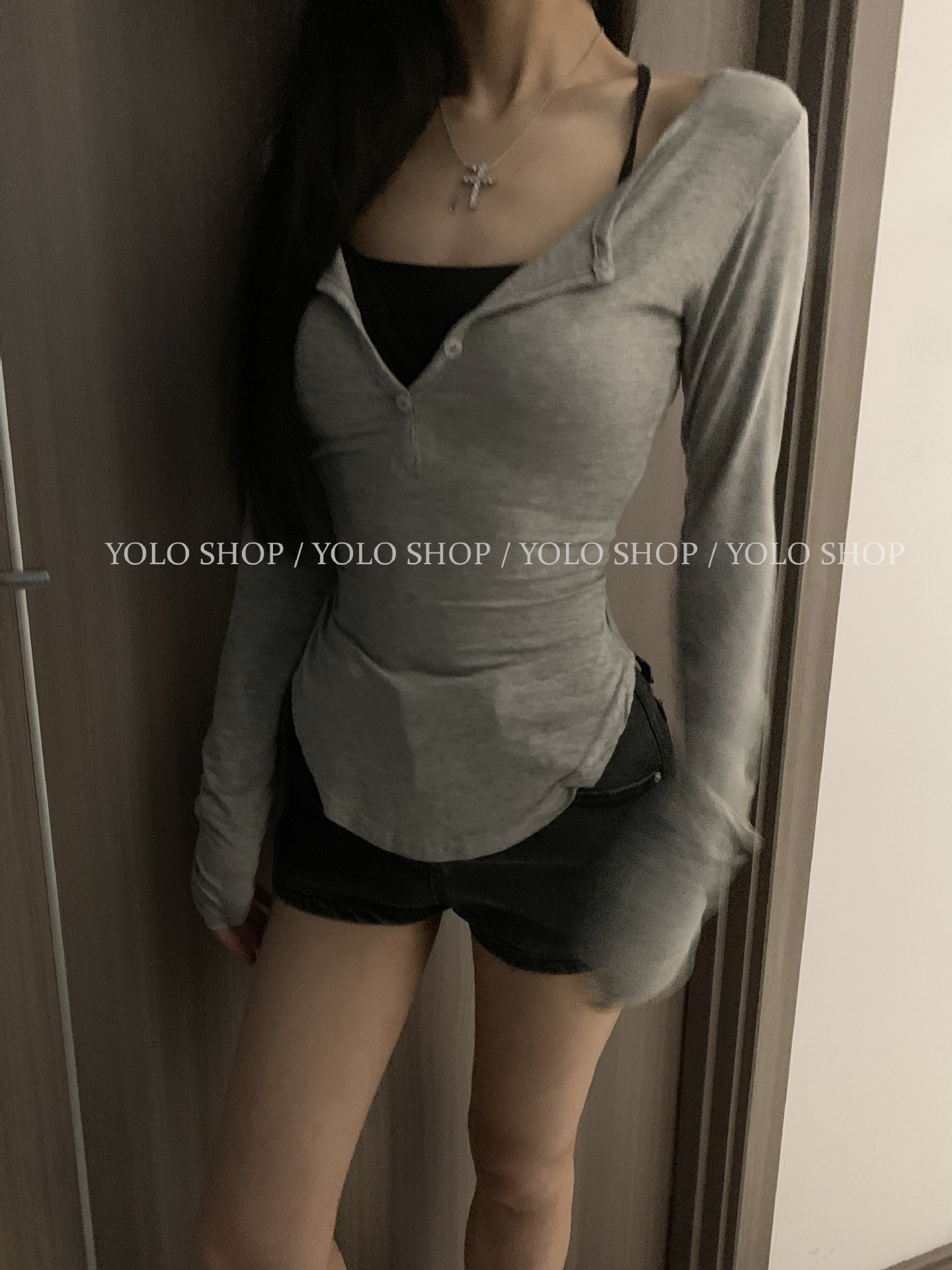 [Zestiva] Hàn Quốc áo thun tay dài áo thun ôm body nữ áo thun trơn basic Cổ Tròn gợi cảm
