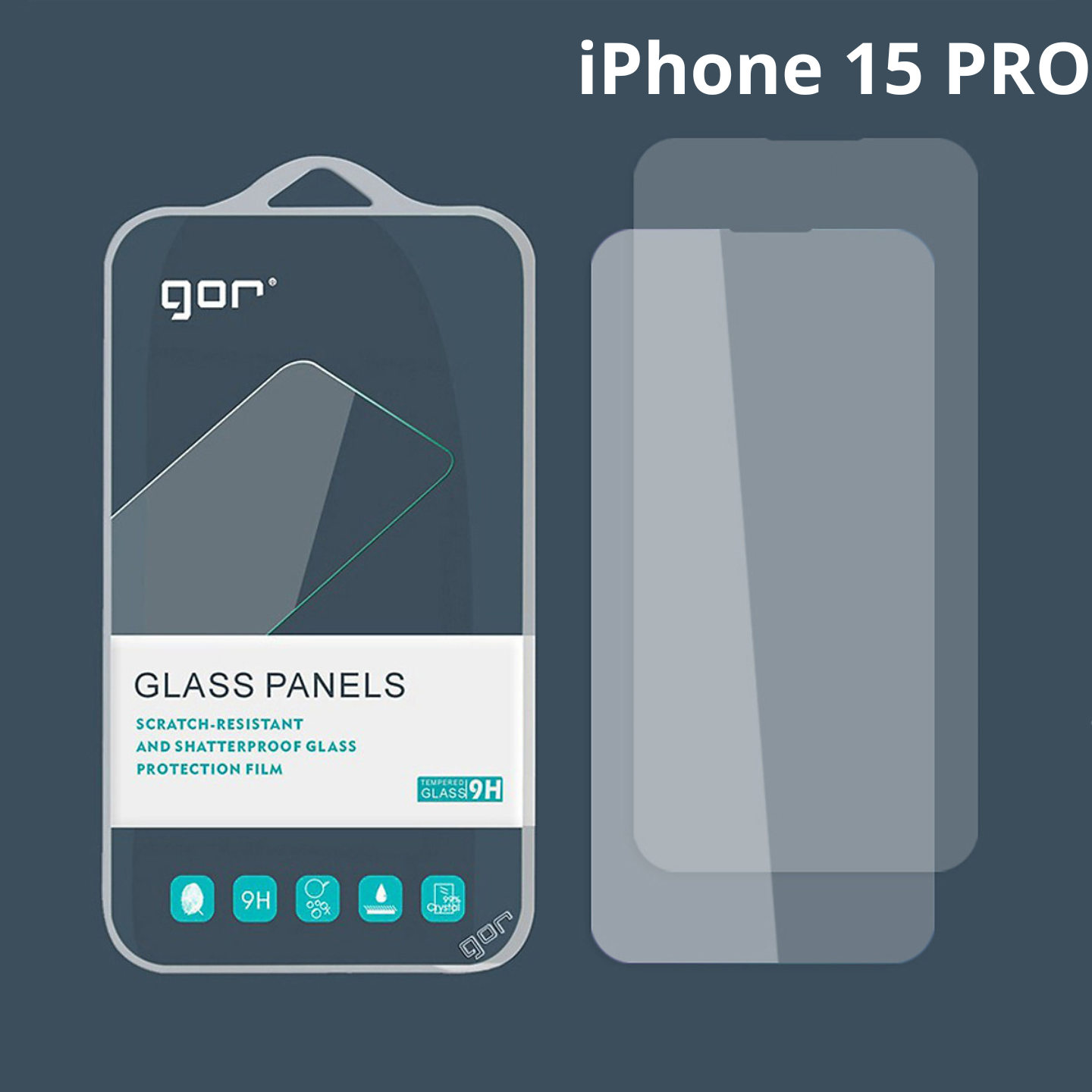 Combo 2 kính cường lực Gor cho iPhone 15 / 15 Plus / 15 Pro / 15 Pro Max - Hàng Chính Hãng