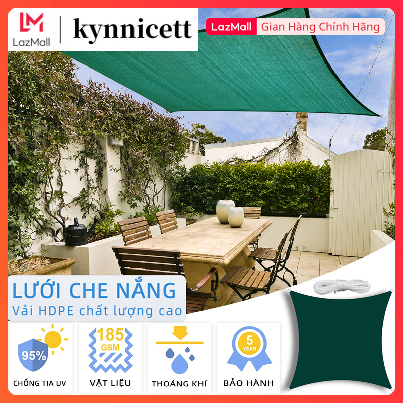 [Bảo Hành 5 Năm] Bạt che nắng hình vuông hình chữ nhật màu xanh lá cây bạt che nắng 185gsm chất liệu