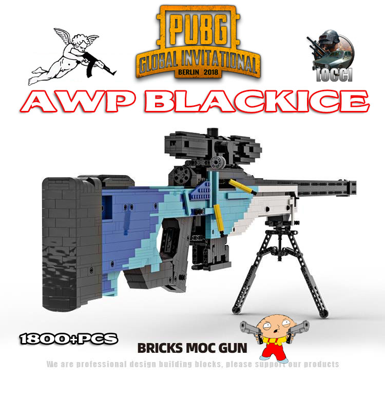 Đồ Chơi Lắp Ráp Mô Hình AWP BlackICE Trong Game PUBG Với Hơn 1800+ Mảnh Ghép Phiên Bản Chuẩn Của KEV