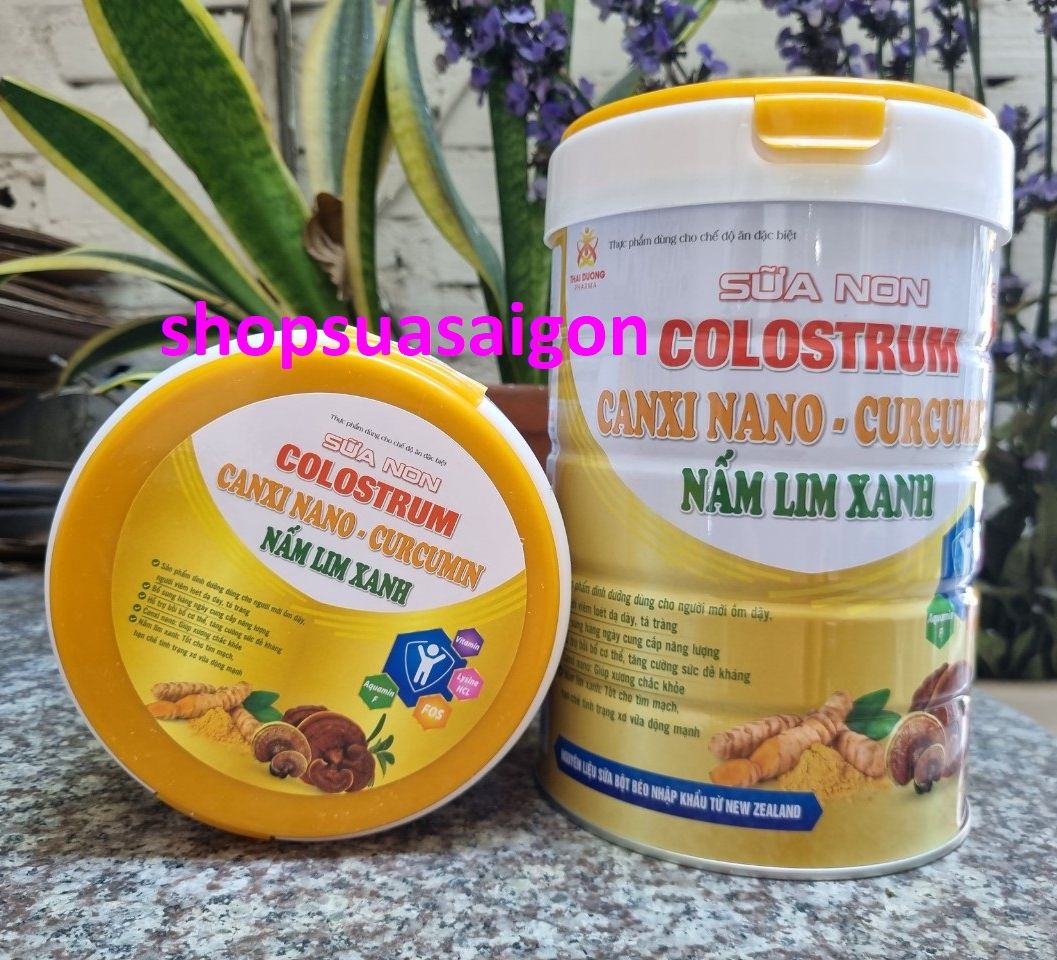 (Combo 2hộp 900gr Date 2026) Sữa non Colostrum- Canxi nano- Curcumin- Nấm Lim xanh