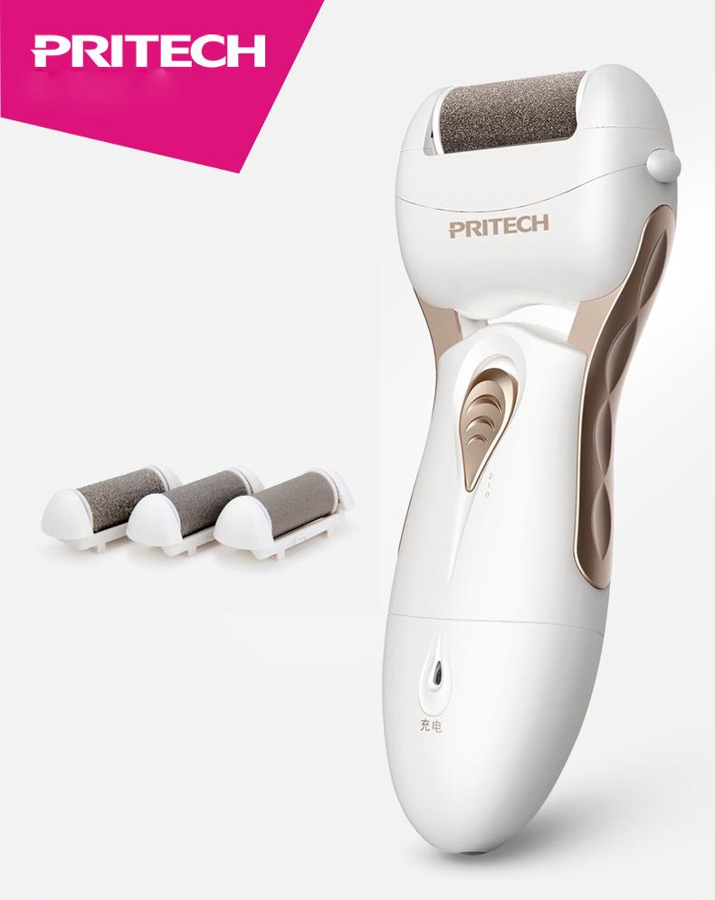Máy chà gót chân tẩy tế bào chết da chết PRITECH (kèm 3 lưỡi chất liệu lưỡi thạch anh) (cao cấp)