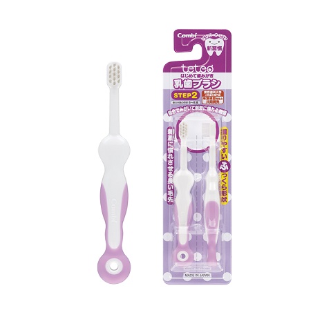 Bộ 02 Bàn Chải Đánh Răng Lông Mềm Bước 2 Combi Teteo - Japan (Từ 9 Tháng Trở Lên)