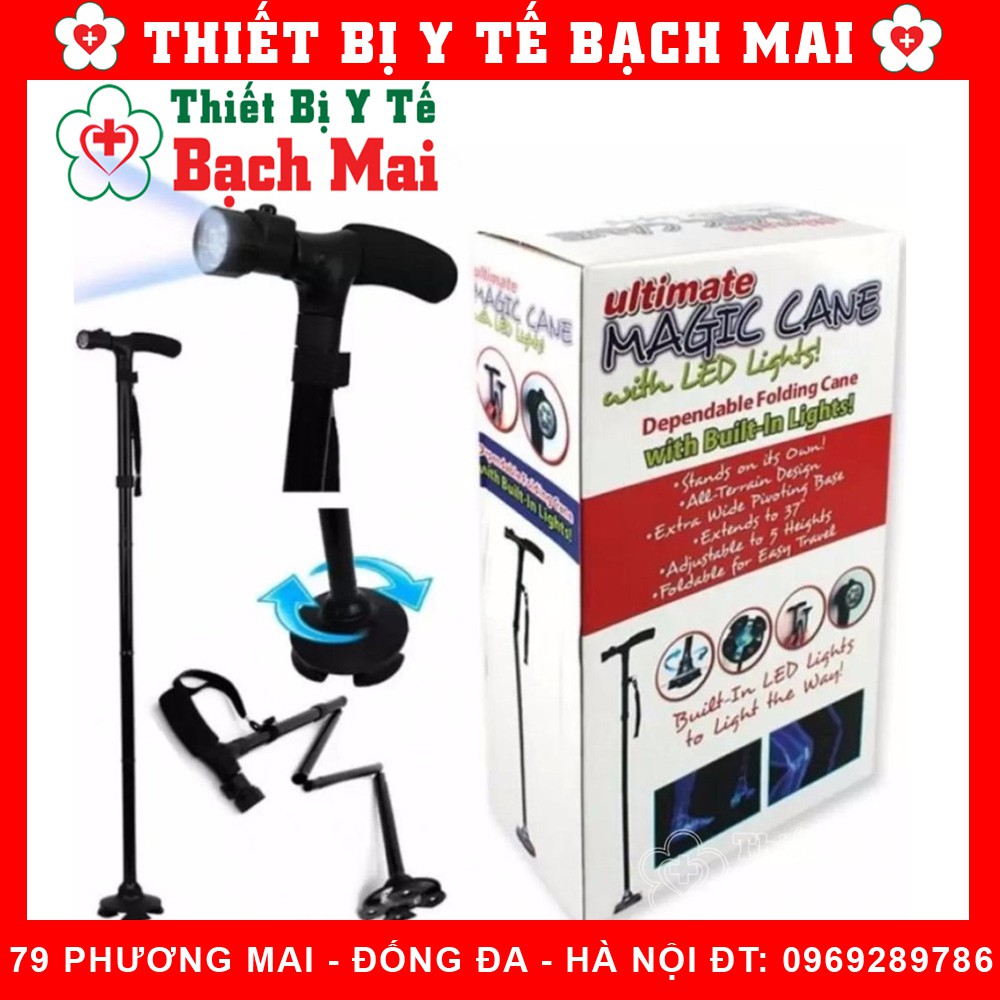 Gậy Chống Cho Người Già Có Đèn Gấp Khúc Magic Cane