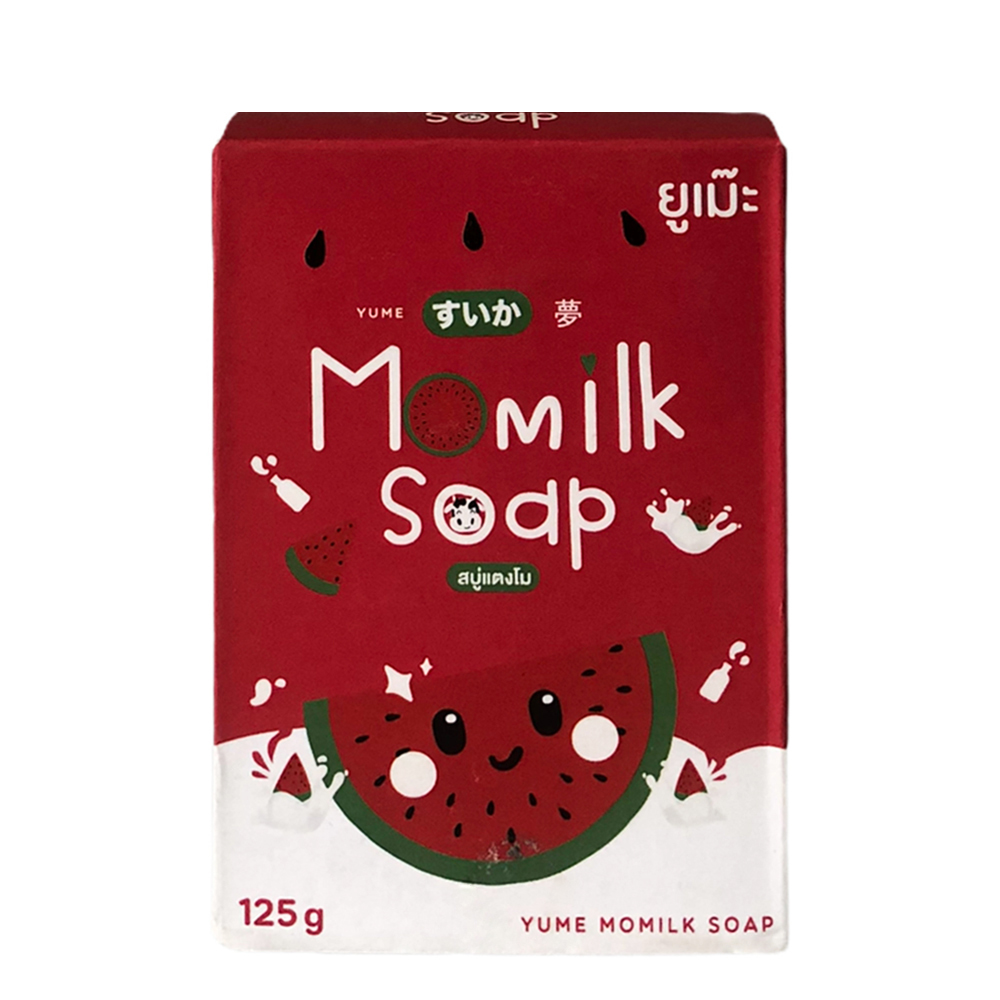 [Hcm][Hàng Chính Hãng] Xà Bông Dưỡng Trắng Dưa Hấu Yume Momilk Soap Thái Lan 125G