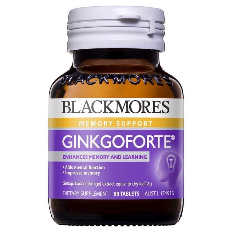 Blackmores Ginkgo Forte 2000mg 80 Tablets - Viên uống bổ não Blackmores Ginkgo Forte (Úc) 80 viên