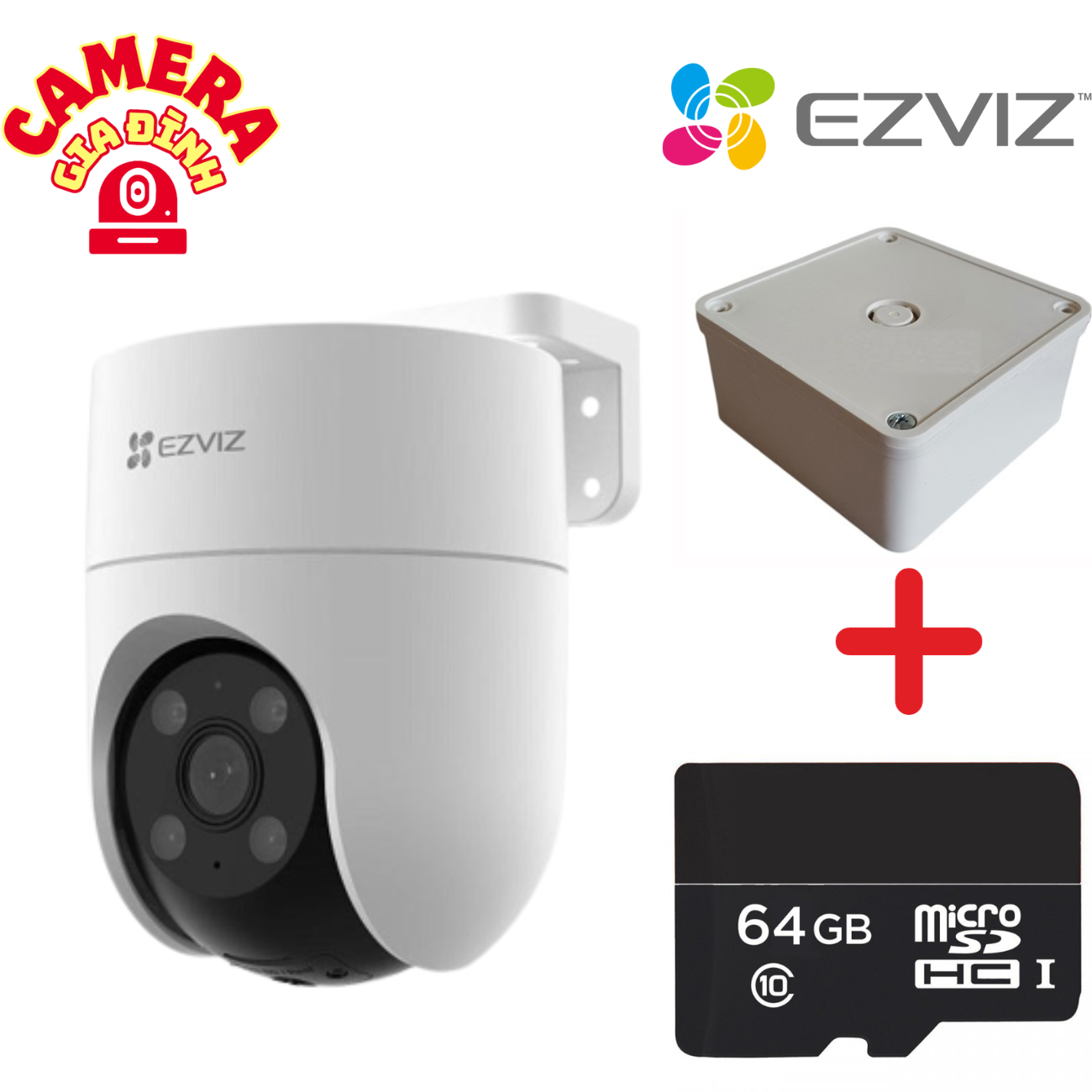 H8C | Camera ngoài trời Wifi EZVIZ H8C 2M đàm thoại 2 chiều có màu ban đêm Phát hiện chuyển động