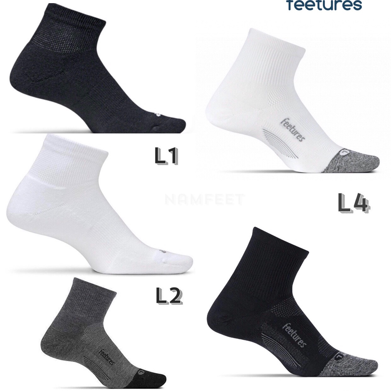 Tất Feetures Chính hãng( Grade A) form ôm Vĩnh viễn bền đẹp khử mùi