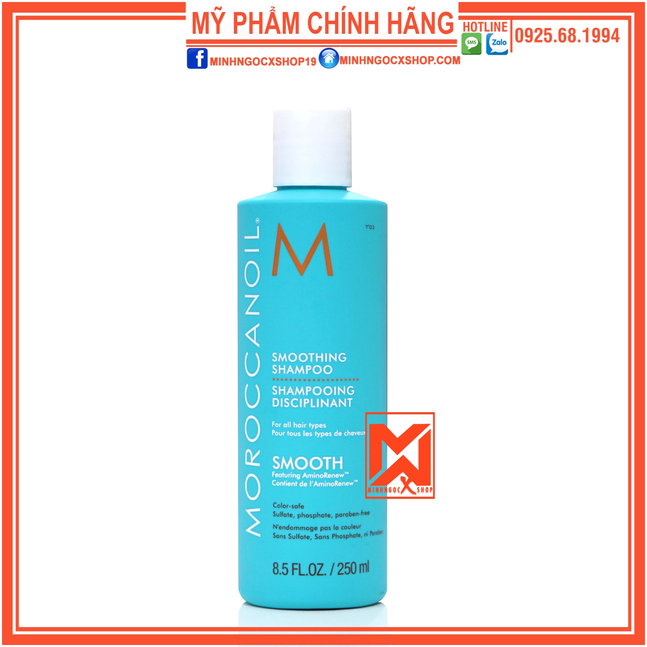 Dầu Gội Siêu Mượt Moroccanoil Smooth 250Ml Chính Hãng