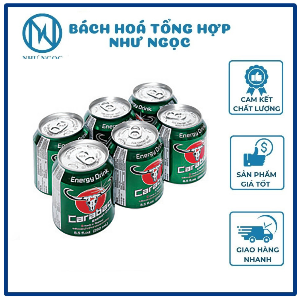 LỐC 6 LON -  Nước Tăng Lực Redbull/ Carabao/ Lipovitan/ Rockstart -   Bách Hóa Tổng Hợp Như Ngọc