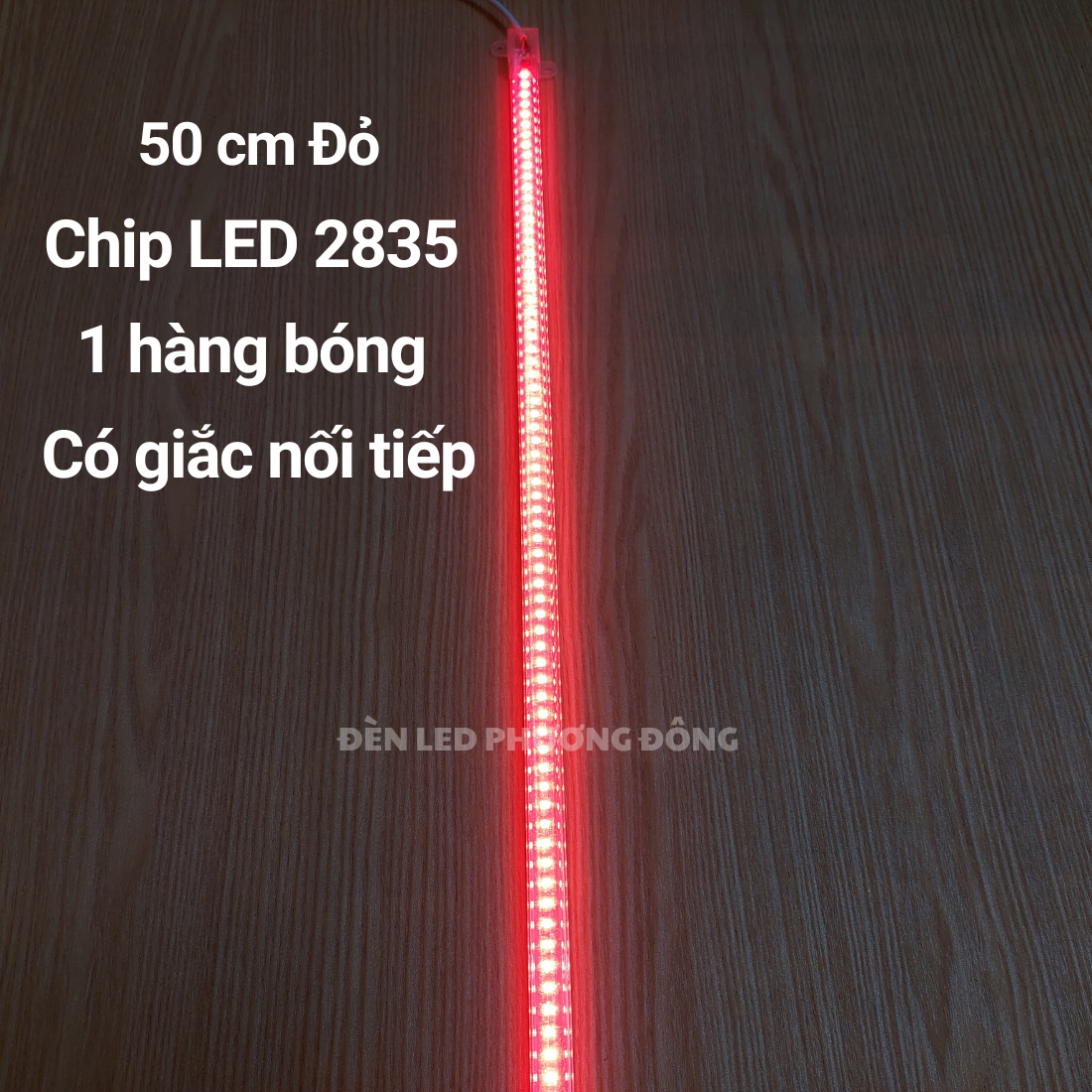 Đèn LED Thanh 220V 30cm - 50cm - 100cm - 1 hàng bóng 2835 Trắng Vàng Đỏ Xanh Lá Xanh Dương Hồng