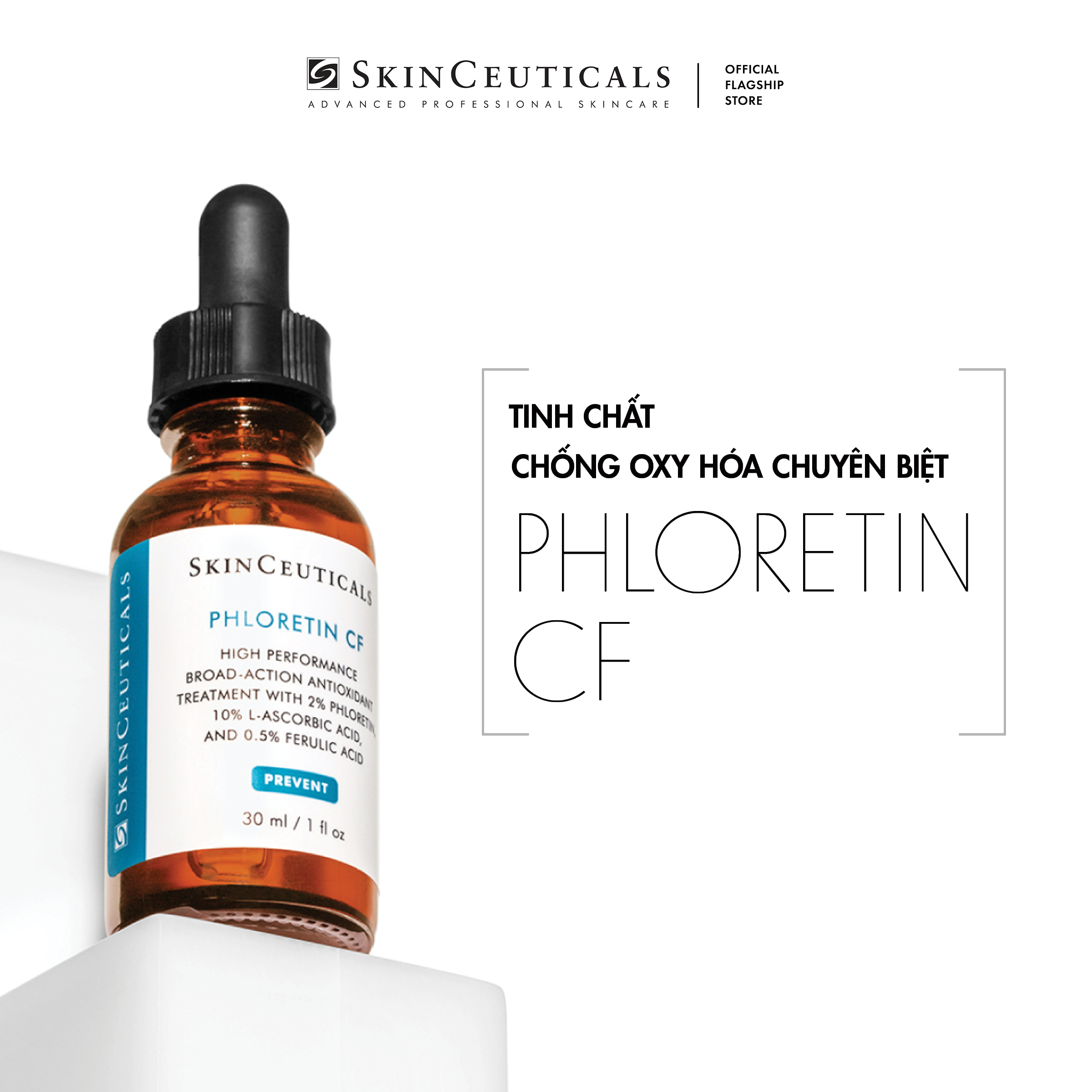 Tinh chất chuyên biệt Skinceuticals Phloretin CF bảo vệ da trước tác nhân oxy hóa làm sáng làm đều màu da và dưỡng da săn chắc 30ml