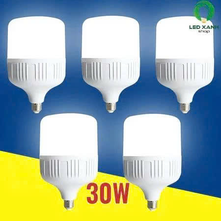( XẢ KHO ) Bộ 5 bóng đèn Led 30W cao cấp tiết kiệm điện - Ánh sáng trắng - Bảo hành 12 tháng