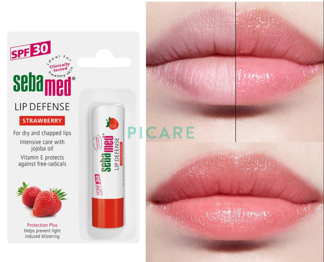 Sebamed Ph5.5 Son Dưỡng Và Bảo Vệ Chông Khô Và Chống Nứt Môi Sensitive Skin Lip Defense Strawberry 4.8G - Màu Hồng Dâu