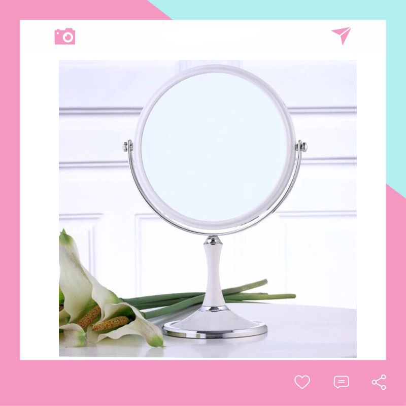 Gương Trang Điểm 2 Mặt Để Bàn Xoay 360 Độ GT11