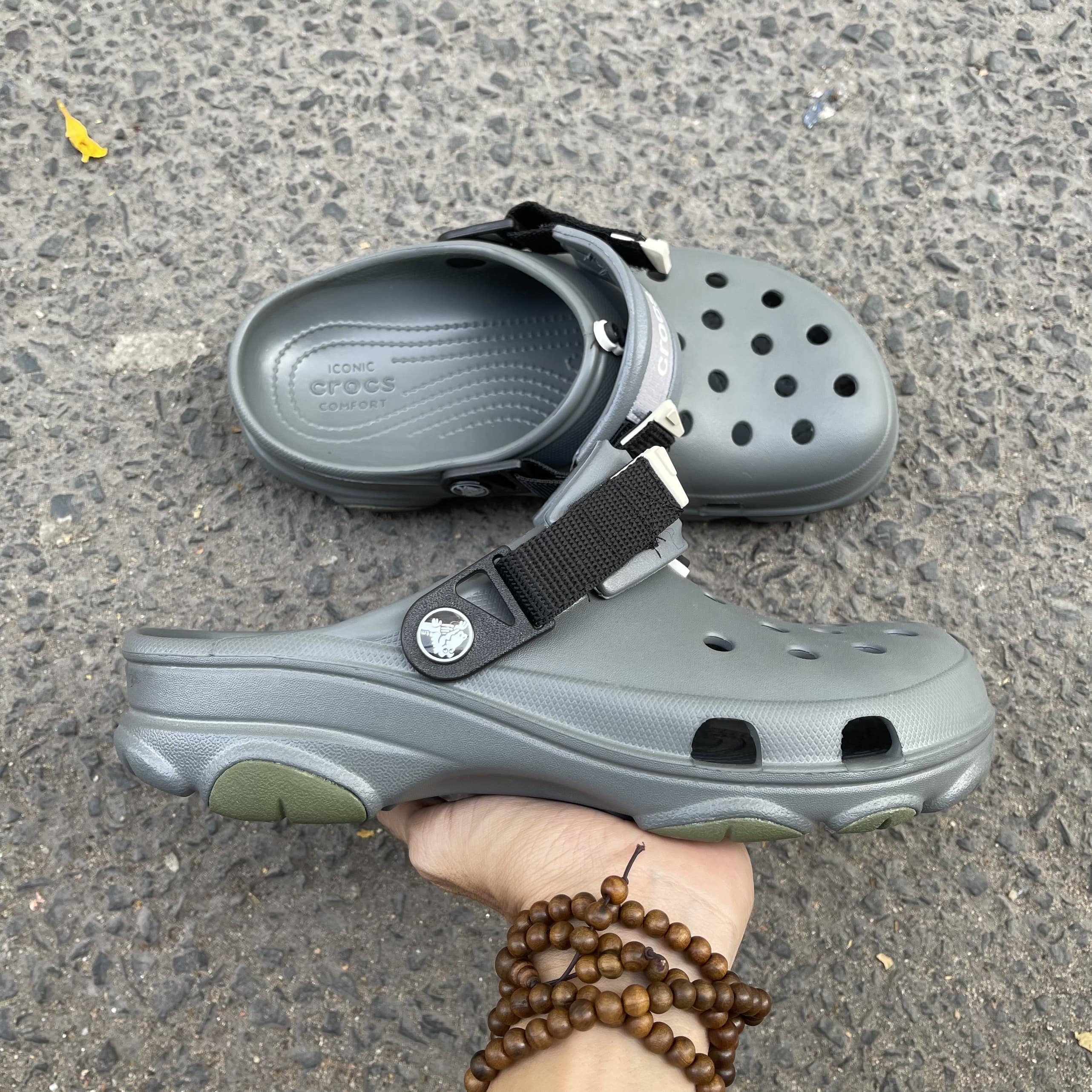 Dép crocs All Terrain Clog cực đẹp nhiều màu cá tính phối quai dù bao ngầu hàng auth cắt đã fix tặng