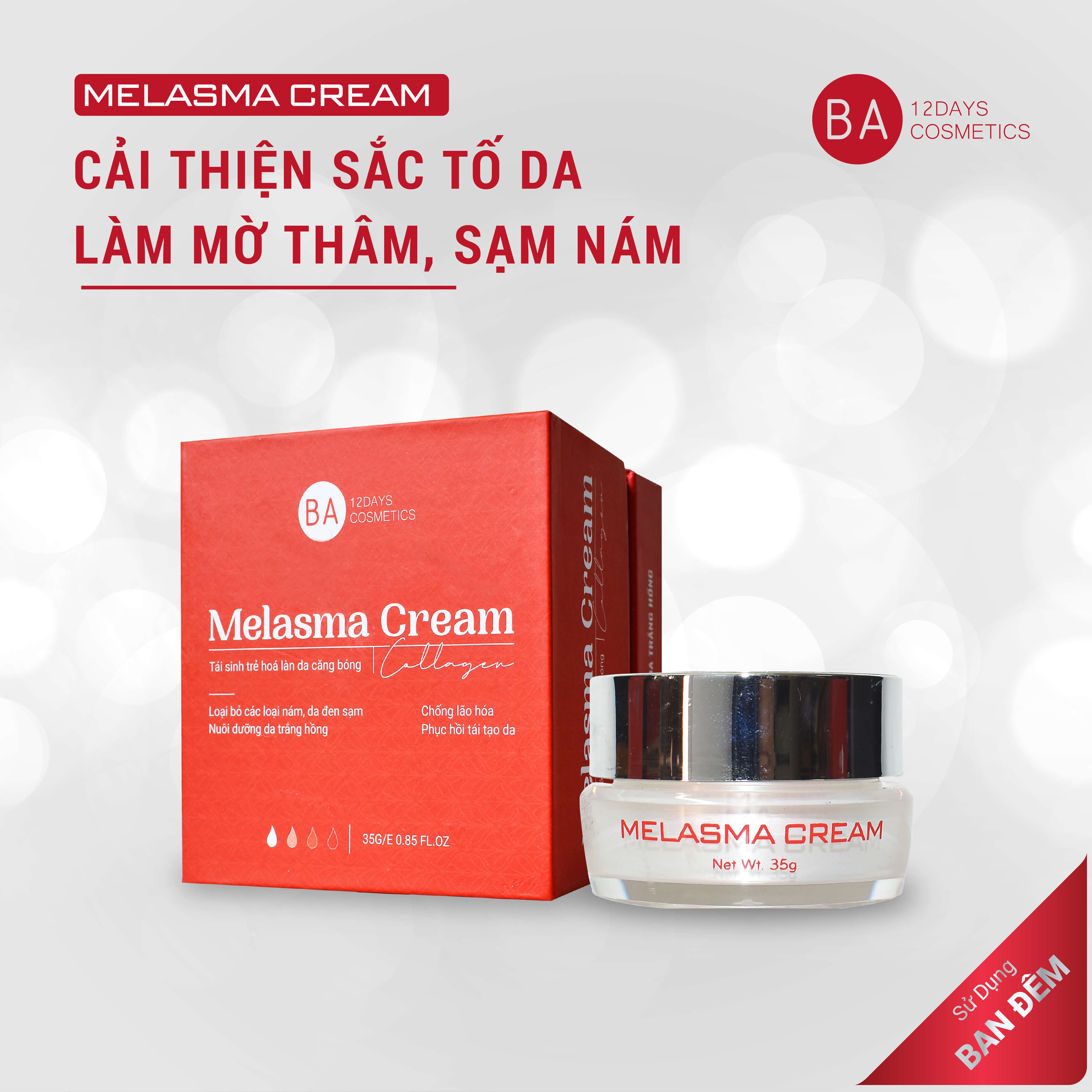 Cao Nám Melasma Cream - Mỹ Phẩm Ba12Days Cosmetics