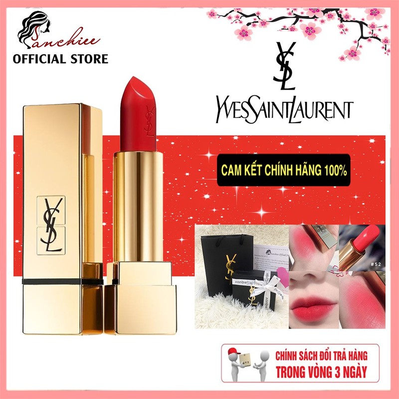 Son Ysl Pure Colour Satiny Radiance Chất Son Mềm Mạikhông Gây Khô Môi Hệt Như Làn Môi Nguyên Bản