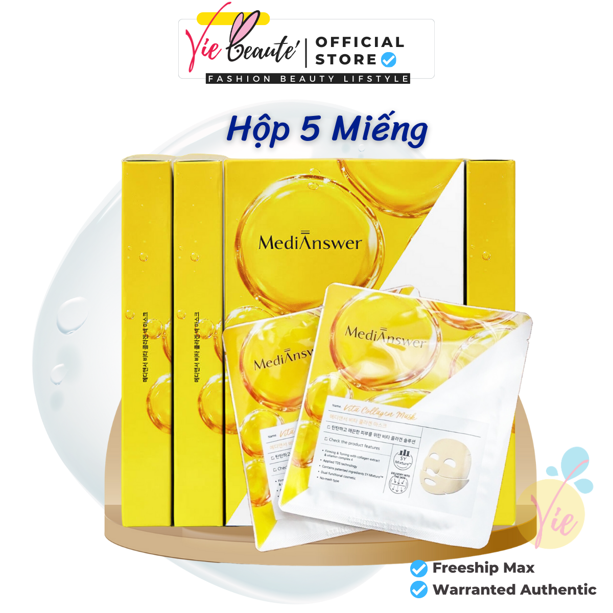 Mặt nạ Medianswer làm trắng cải thiện nếp nhăn Filler Collagen 83% Medianswer Vita Collagen Mask