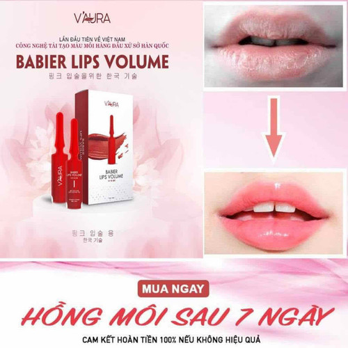 [Tặng Mặt Nạ Môi ] Cấy Môi Vaura 2 Làm Hồng Môi Trị Thâm Môi Babier Lips Volume