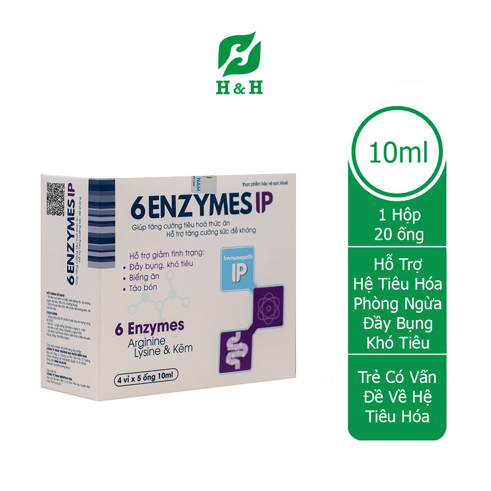 [Hcm]Men Tiêu Hóa 6 Enzymes Ip – Bổ Sung Vi Chất Mang Lại Nhiều Lợi Ích Cho Sức Khỏe - 4 Vỉ/ 5 Ống