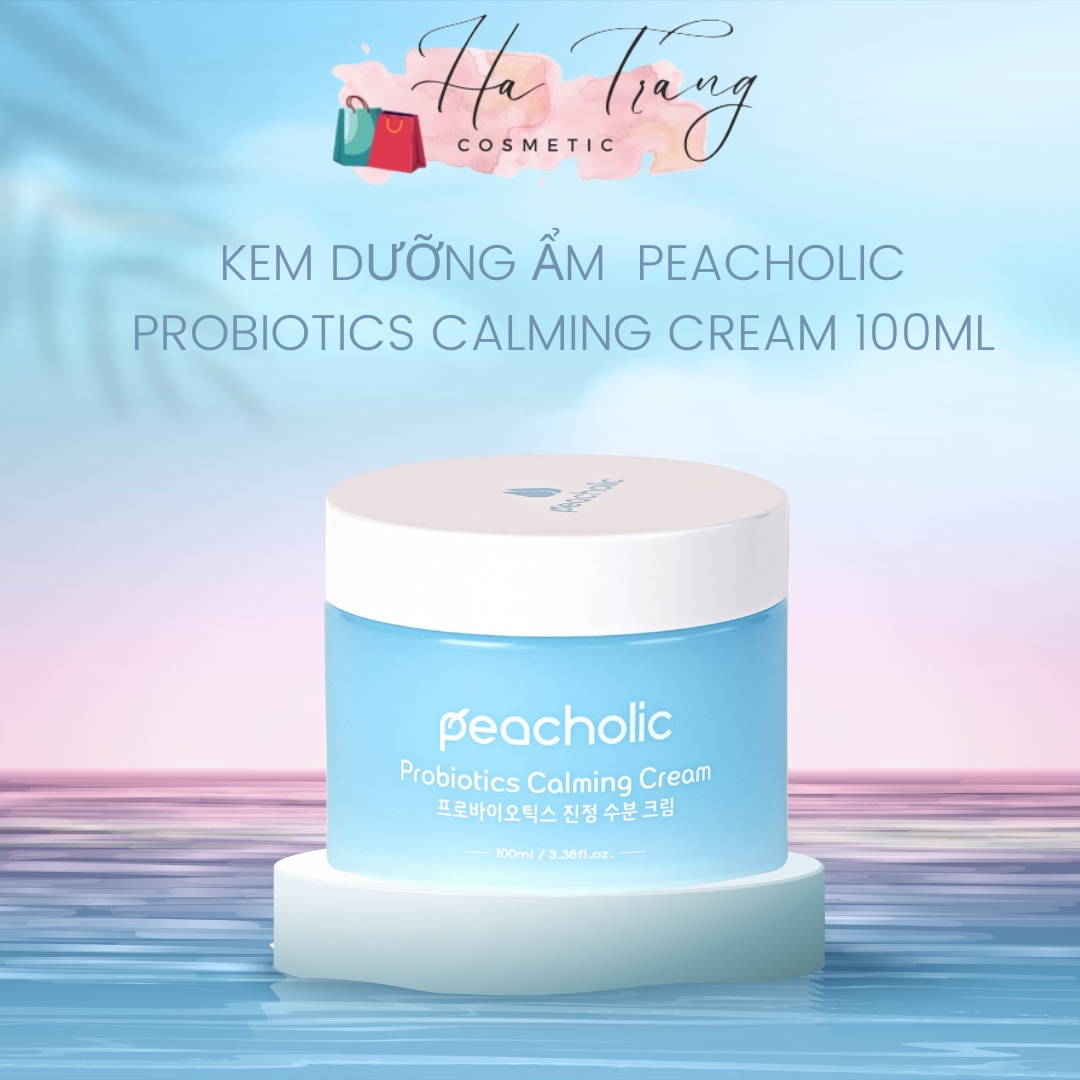 Kem dưỡng ẩm chiết xuất ngải cứu và lợi khuẩn PEACHOLIC Probiotics Calming Cream 100ml