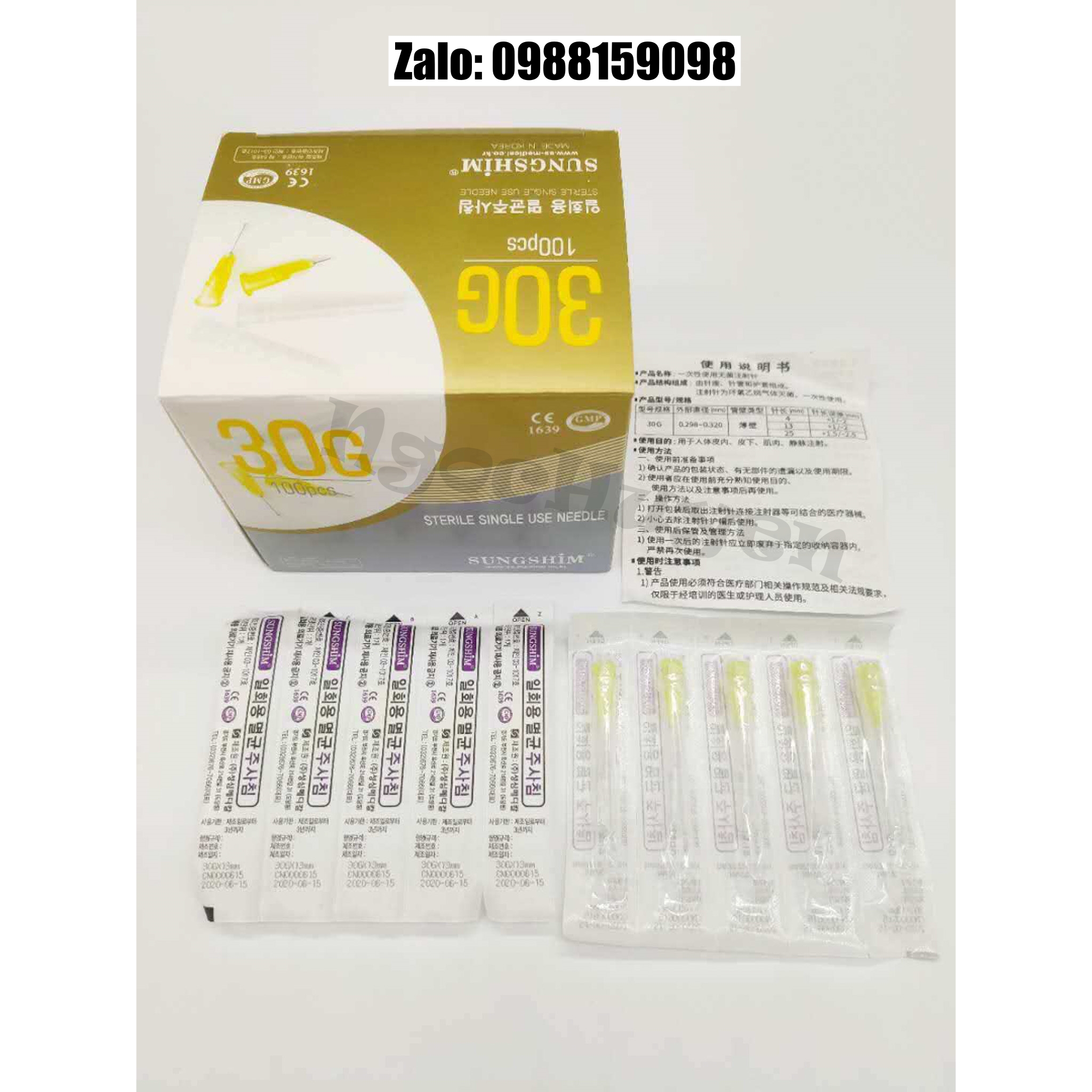 Lẻ 1 Kim Meso Tiêm Dưỡng Chất 30G,32G,34Gx4mm