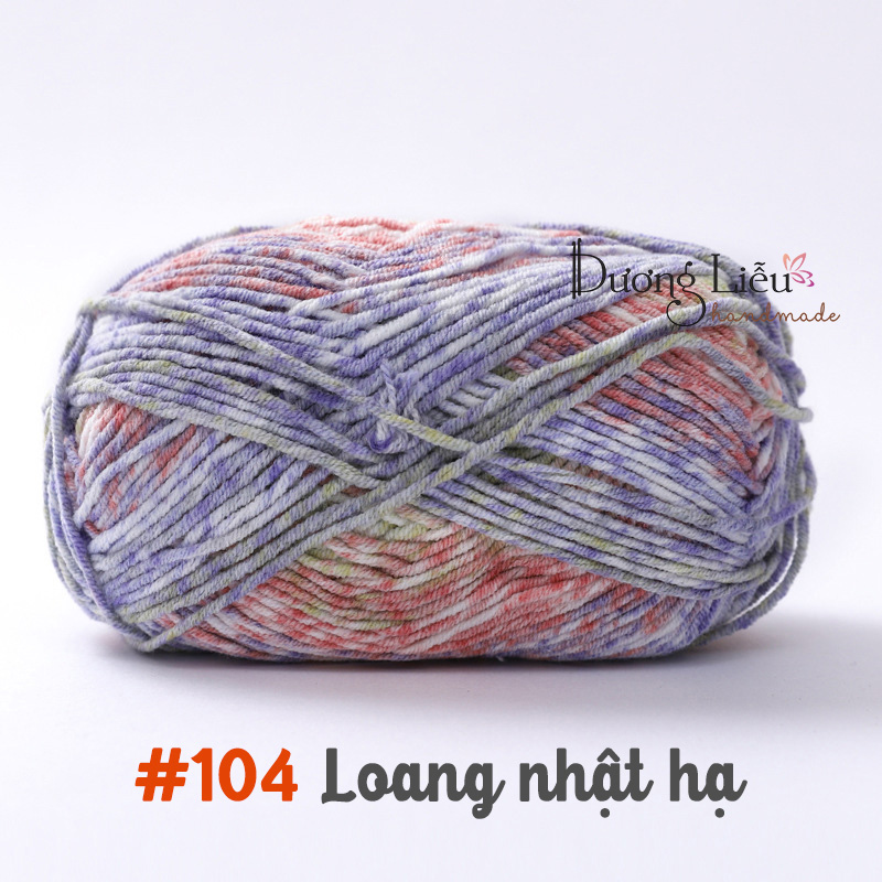 Len Baby Yarn màu loang cuộn 40gr
