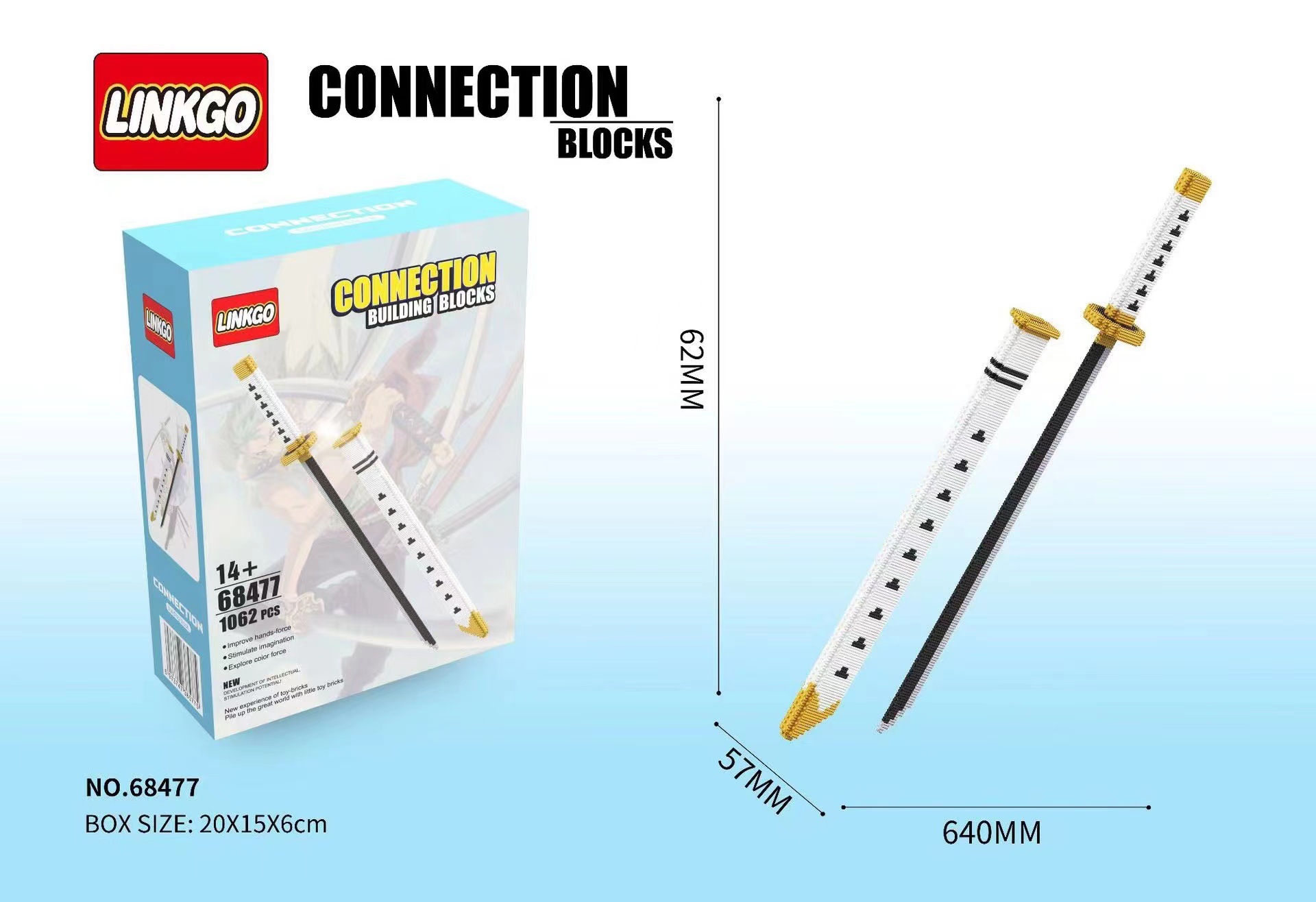 Đồ Chơi Lắp Ráp Kiểu LEGO LINKGO Mô Hình Nhật Luân Kiếm Trong Thanh Kiếm Diệt Quỷ / Kimetsu no Yaiba