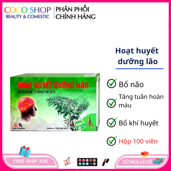 Hoạt huyết dưỡng lão giúp tăng tuần hoàn máu bổ thần kinh bổ khí huyết – 5 vỉ x 20 viên