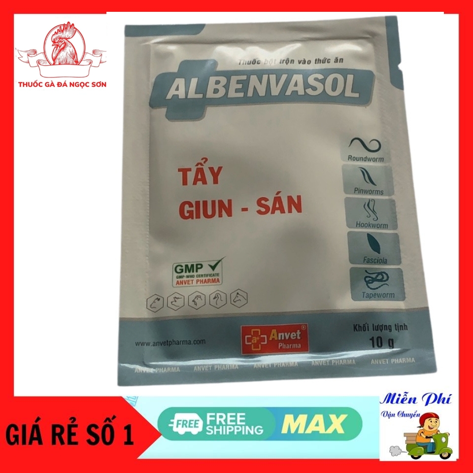 Xổ Tẩy Giun Sán dùng cho thú y [ 1 Gói 10g](heogà dê chó mèo...)tẩy giun sán cho gà đá xổ giun sán g