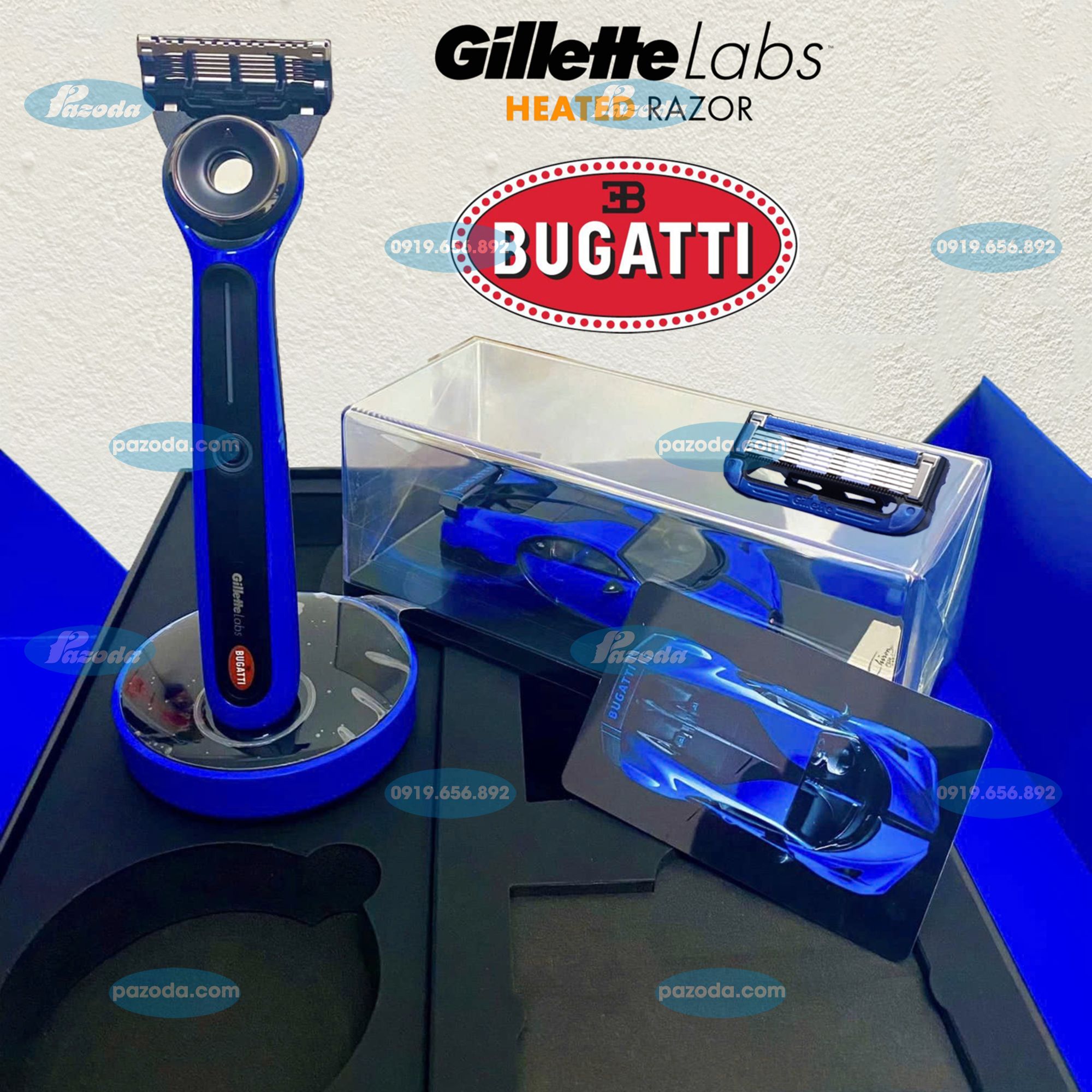 Gillette Labs - Heated Razor: Dao Cạo Râu Điện Tử 5 Lưỡi, Có Đế Sạc